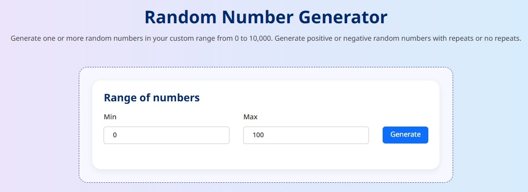 Random Number Generator gallery image