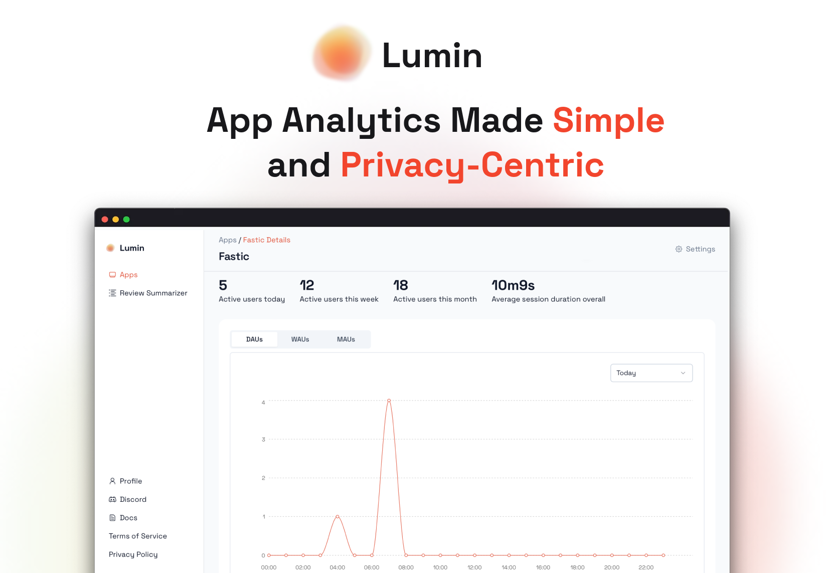 startuptile Lumin Analytics-Privacy-friendly mobile analytics made simple