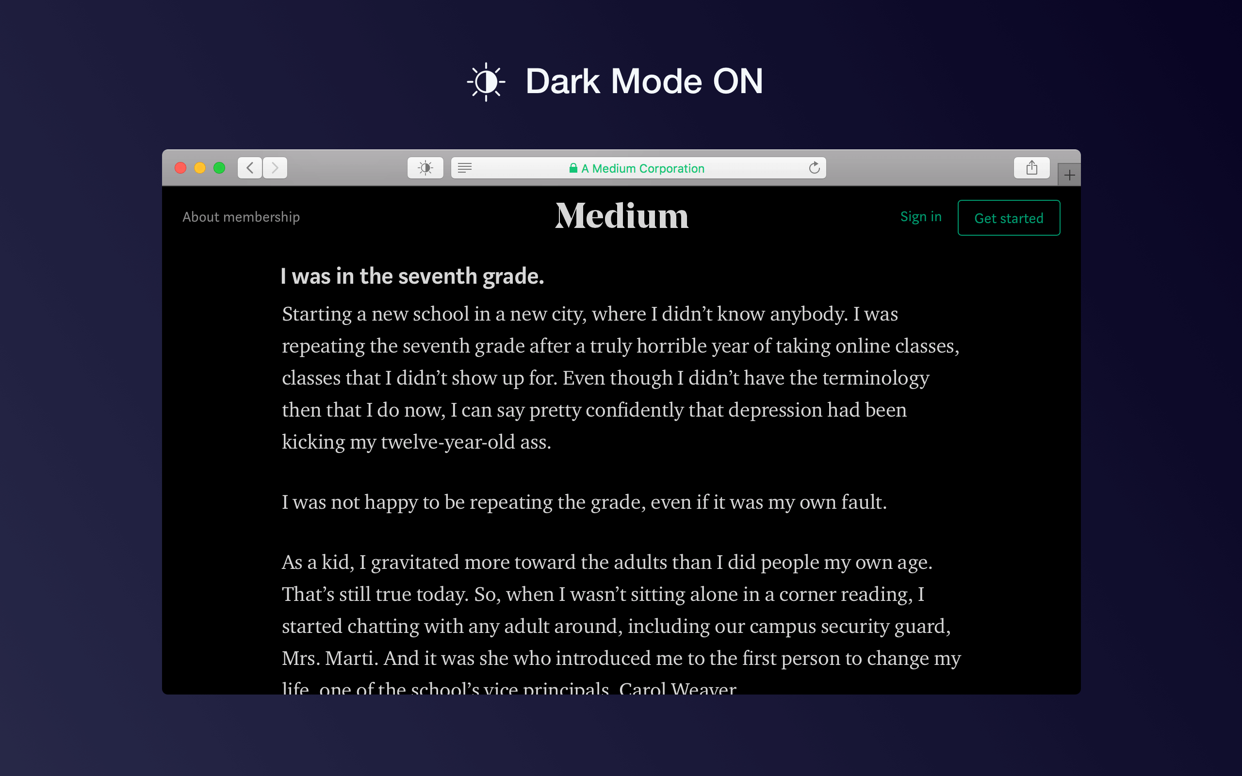 Dark Mode for Safari Image