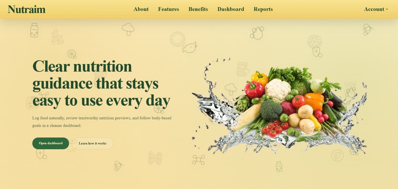 Nutraim - Main product screenshot demonstrating key features and user interface