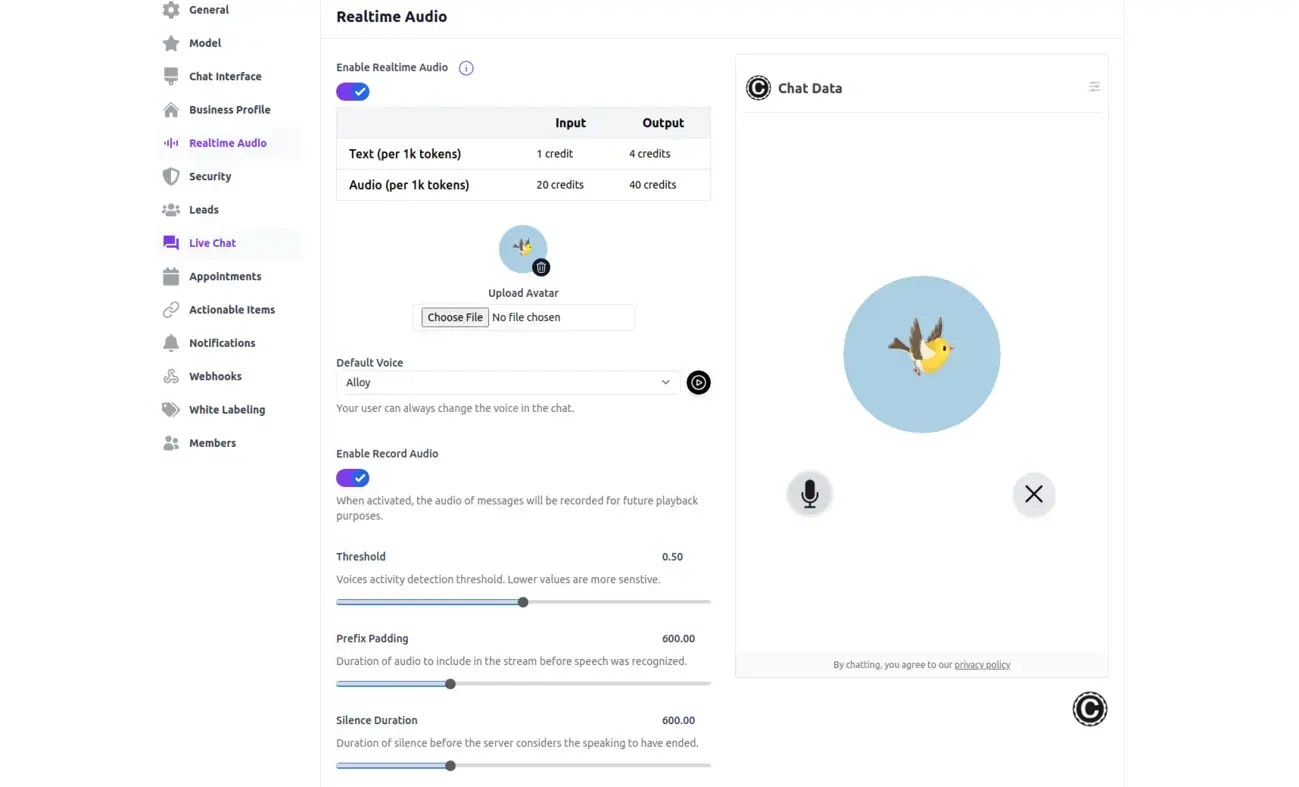 startuptile Chat Data 2.0 With Realtime Voice Rag-24/7 custom AI livechat + realtime voice chatbot