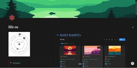 Life os pro notion template gallery image