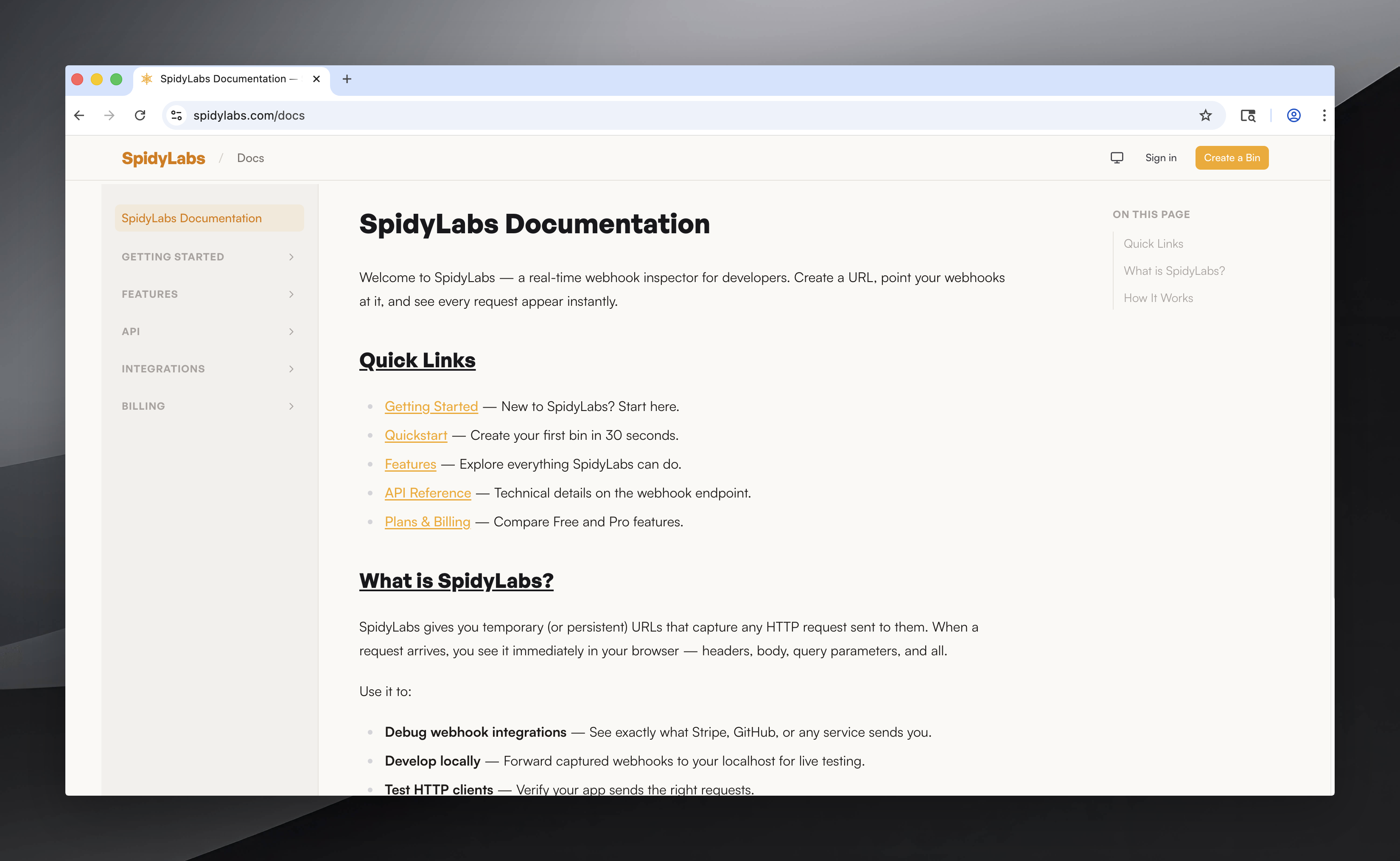 SpidyLabs - Screenshot 2 showing product features and functionality