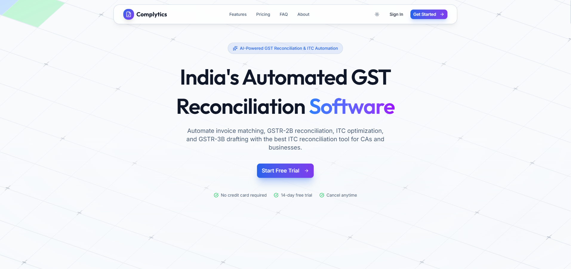 Complytics - Main product screenshot demonstrating key features and user interface
