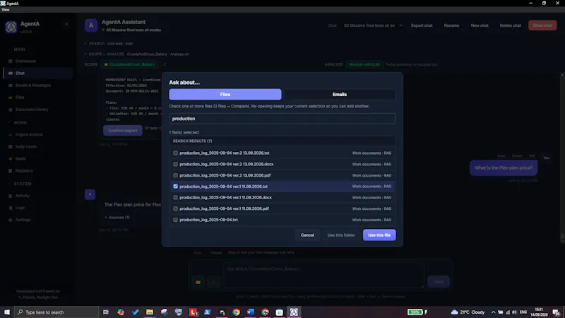 AgentA Personal screenshot 4