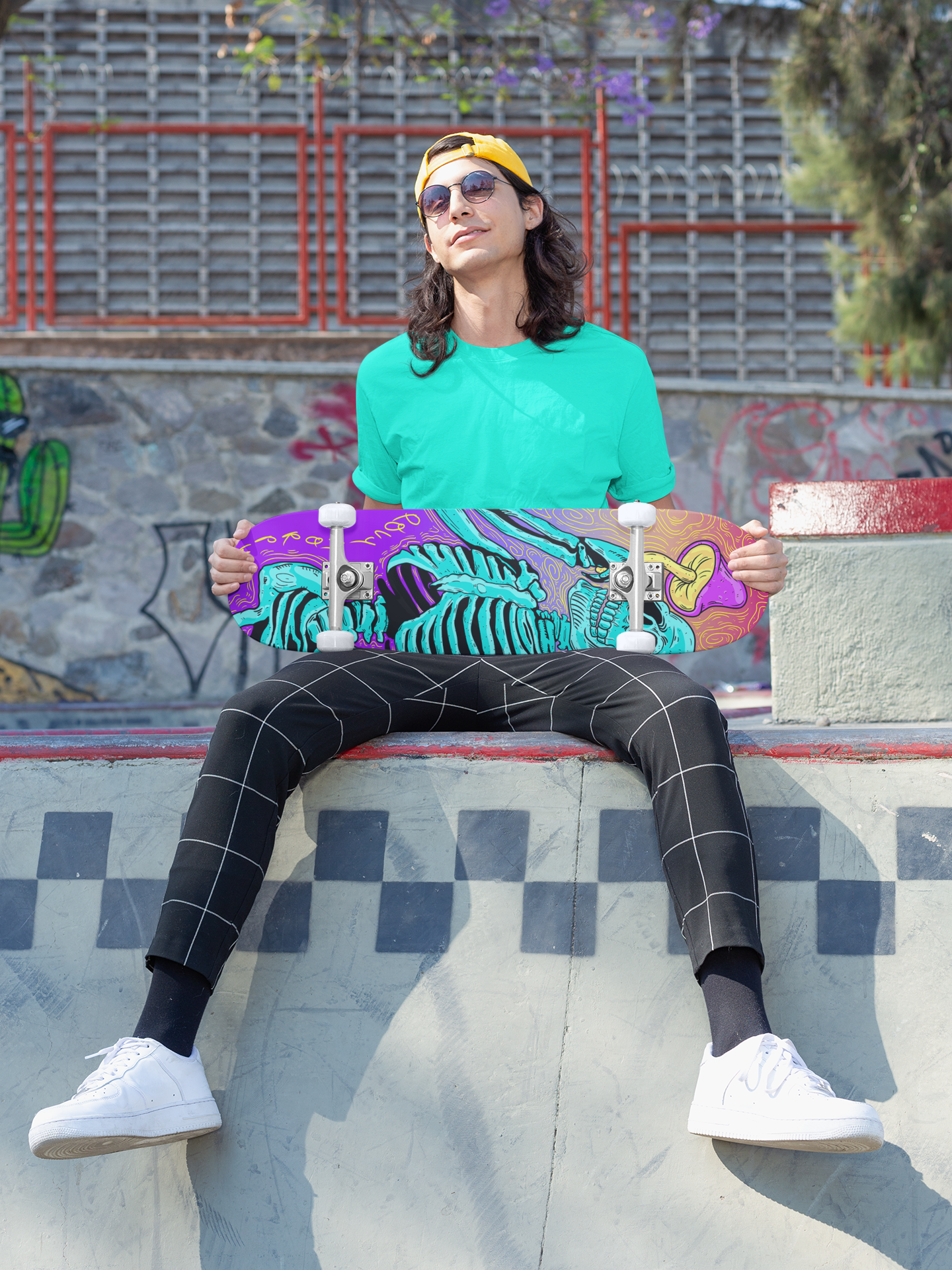 Polymorph Psychedelic Skeleton SkateDeck gallery image