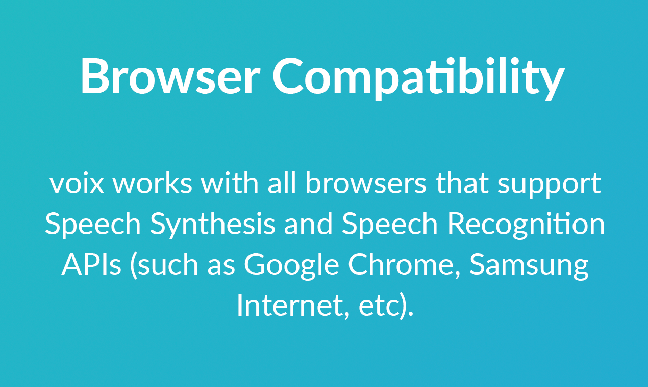 Voix - voice commands for web gallery image