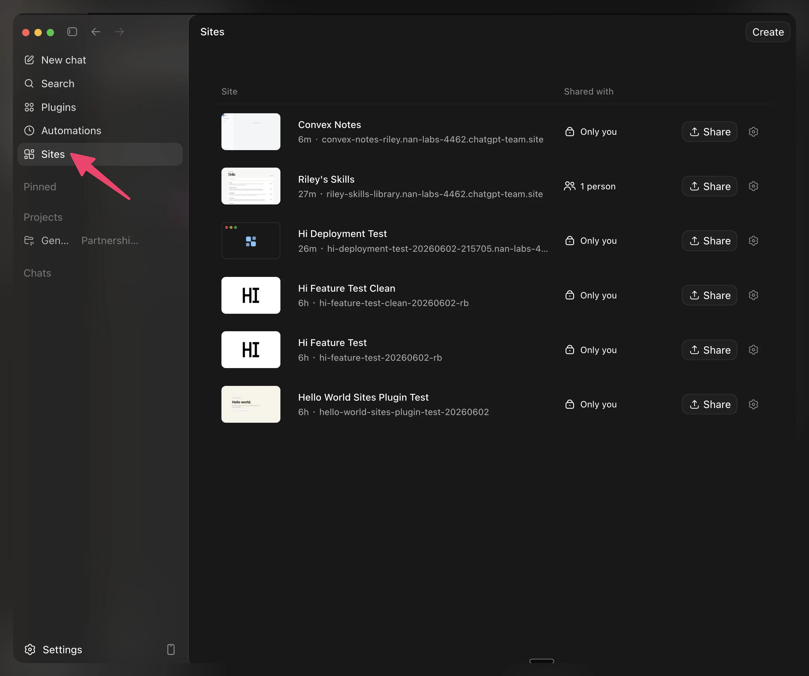 Codex Sites screenshot 3