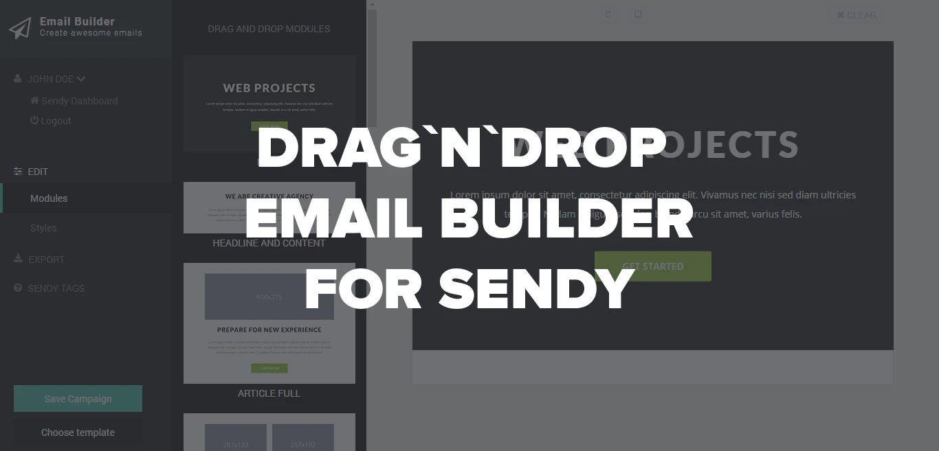 Drag & Drop Email Builder for Sendy