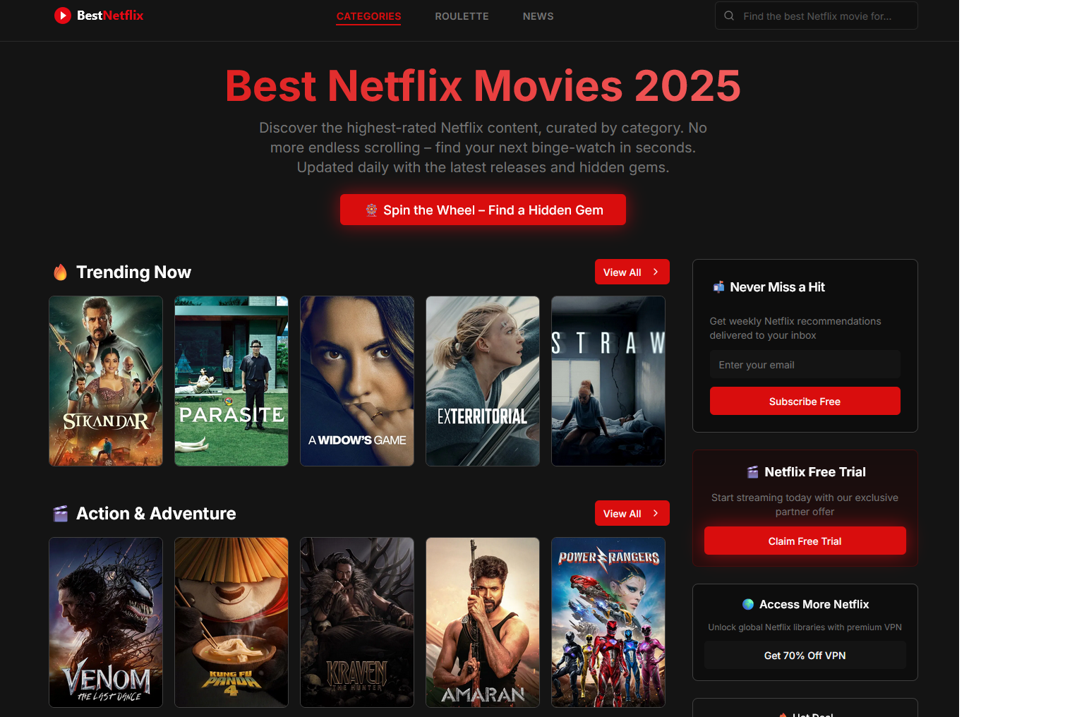 Mídia 1 de BestNetflix.com - Pare de rolar.Comece a assistir.