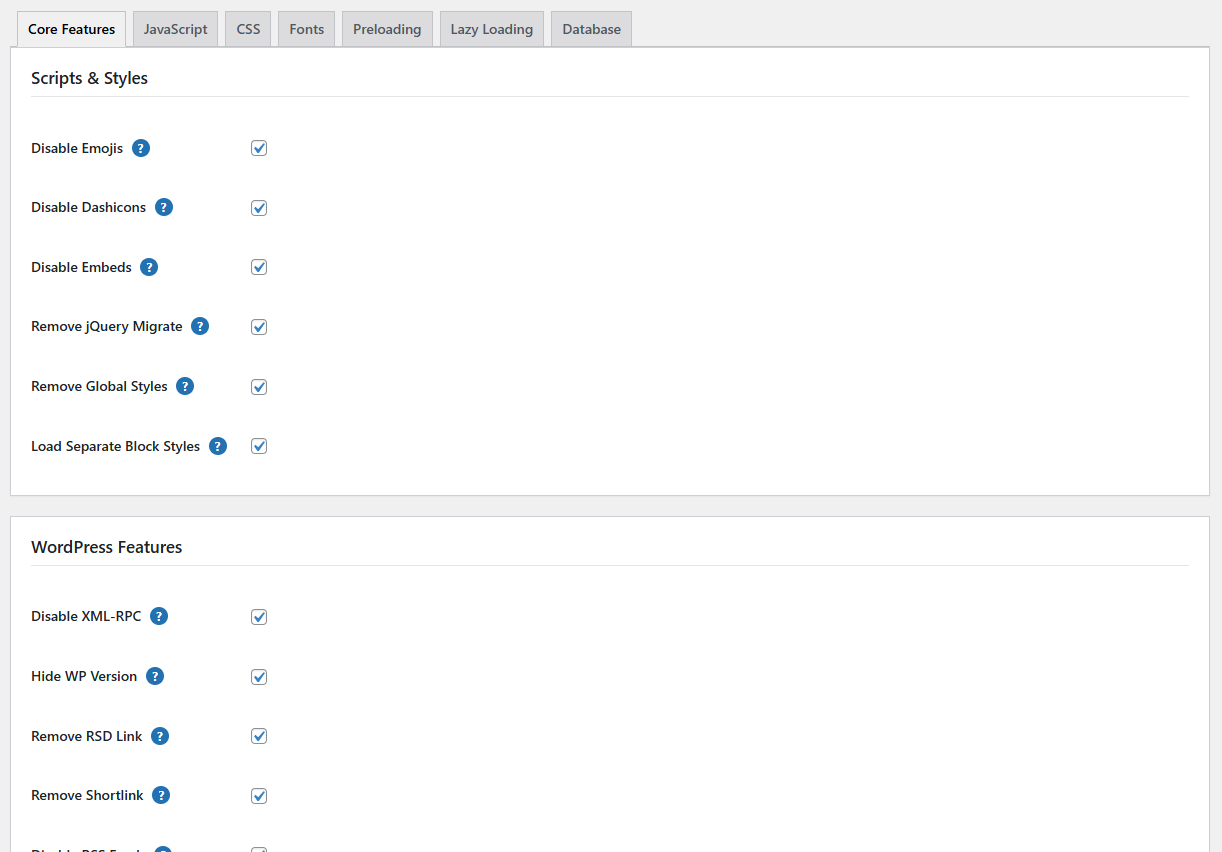 MBR WP Performance - Screenshot 4 showing product features and functionality