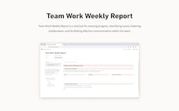 Notion Team Work Weekly Report media 1