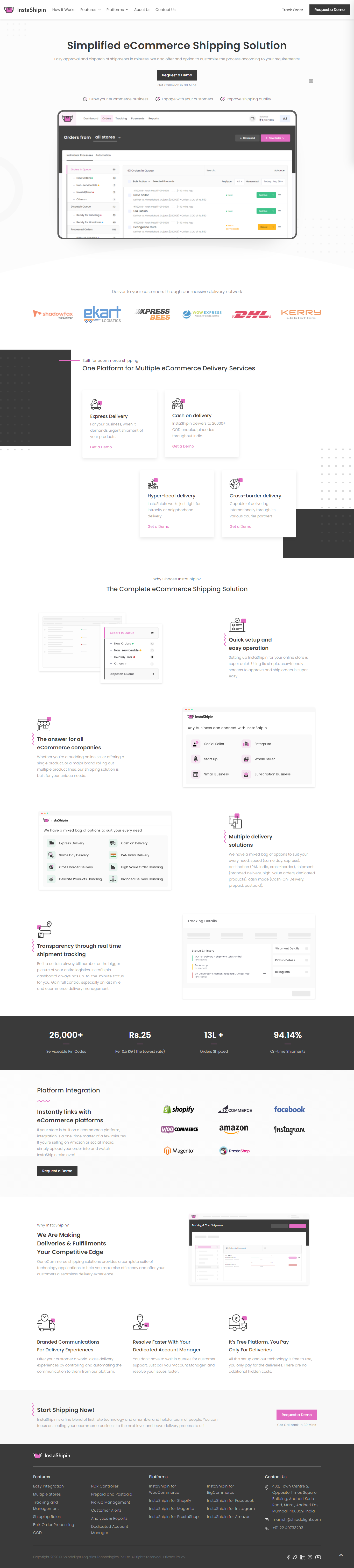 InstaShipIn- eCommerce Shipping Solution