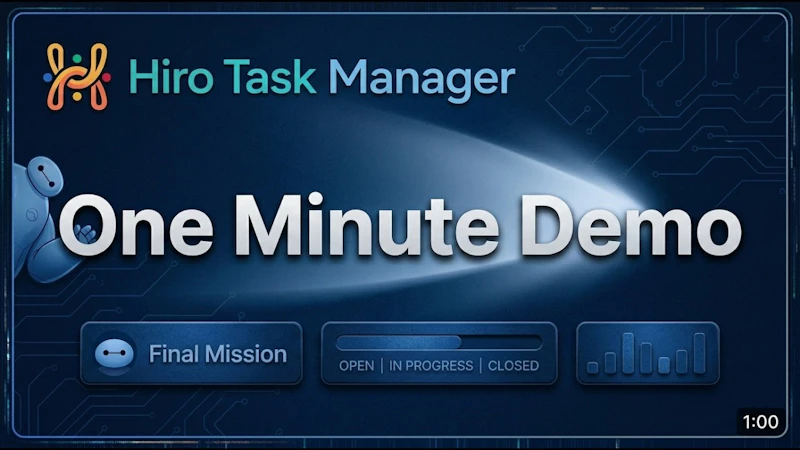 Hiro Task Manager screenshot 1 (video preview)