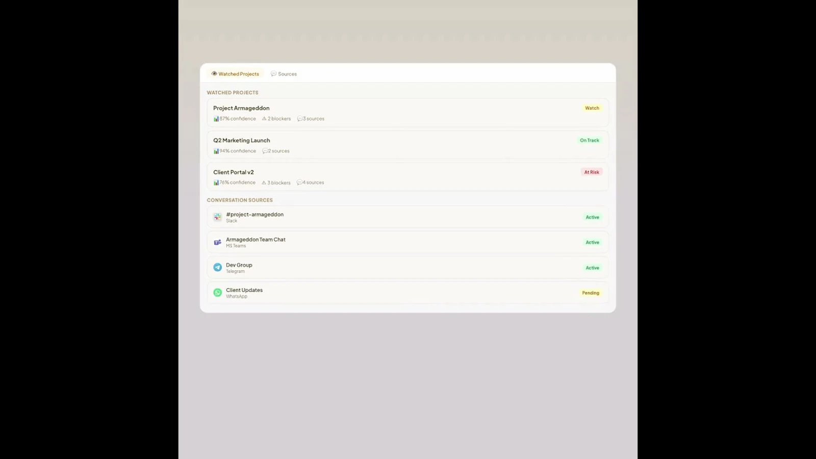 Asa.Team - Project Intelligence screenshot 1 (video preview)