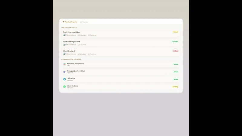 Asa.Team - Project Intelligence screenshot 1 (video preview)