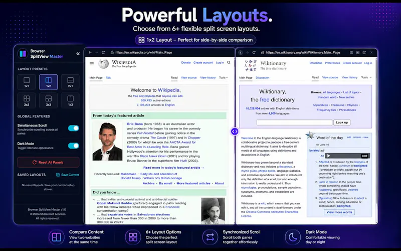 Browser SplitView Master screenshot 2