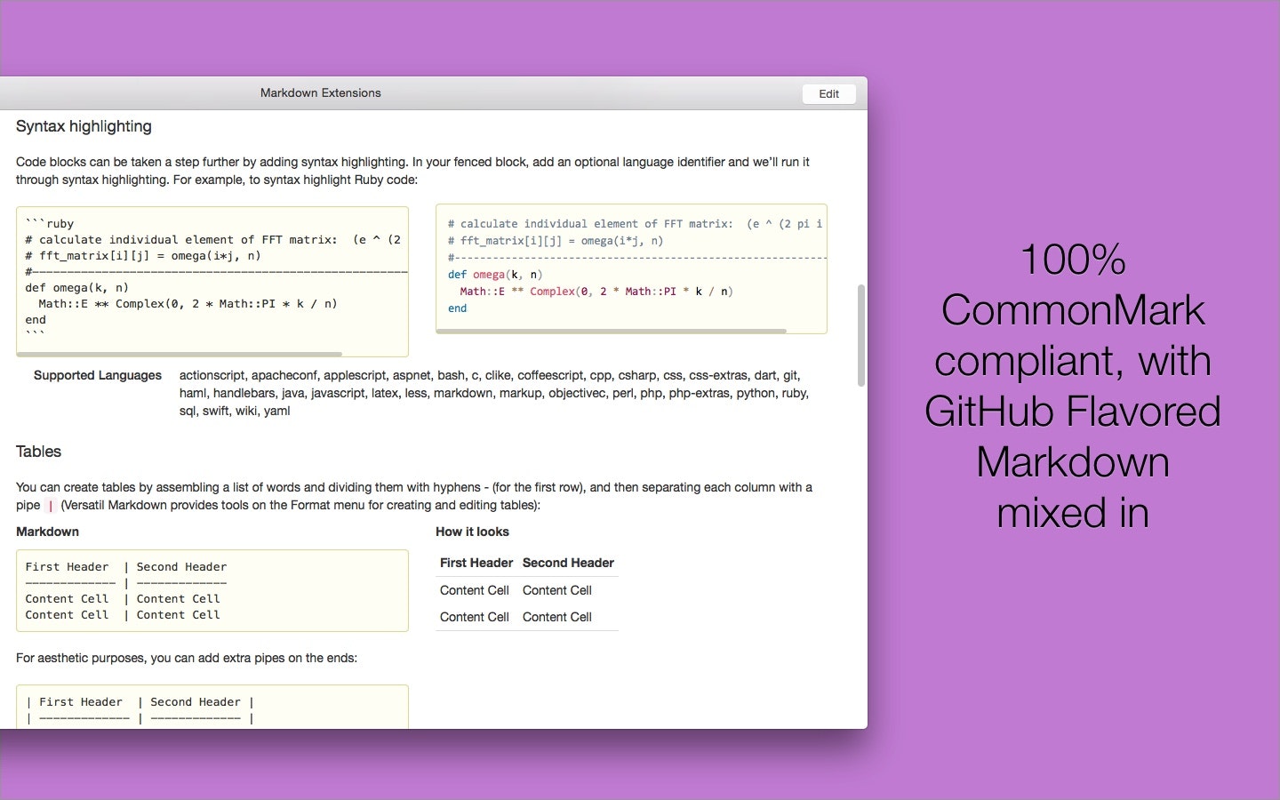 Versatil Markdown gallery image