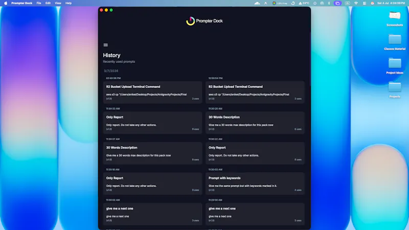 Prompter Dock screenshot 3