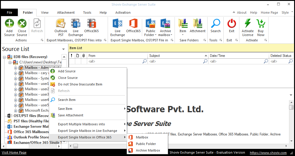 Échange vers Office 365 Migration Tool media 4