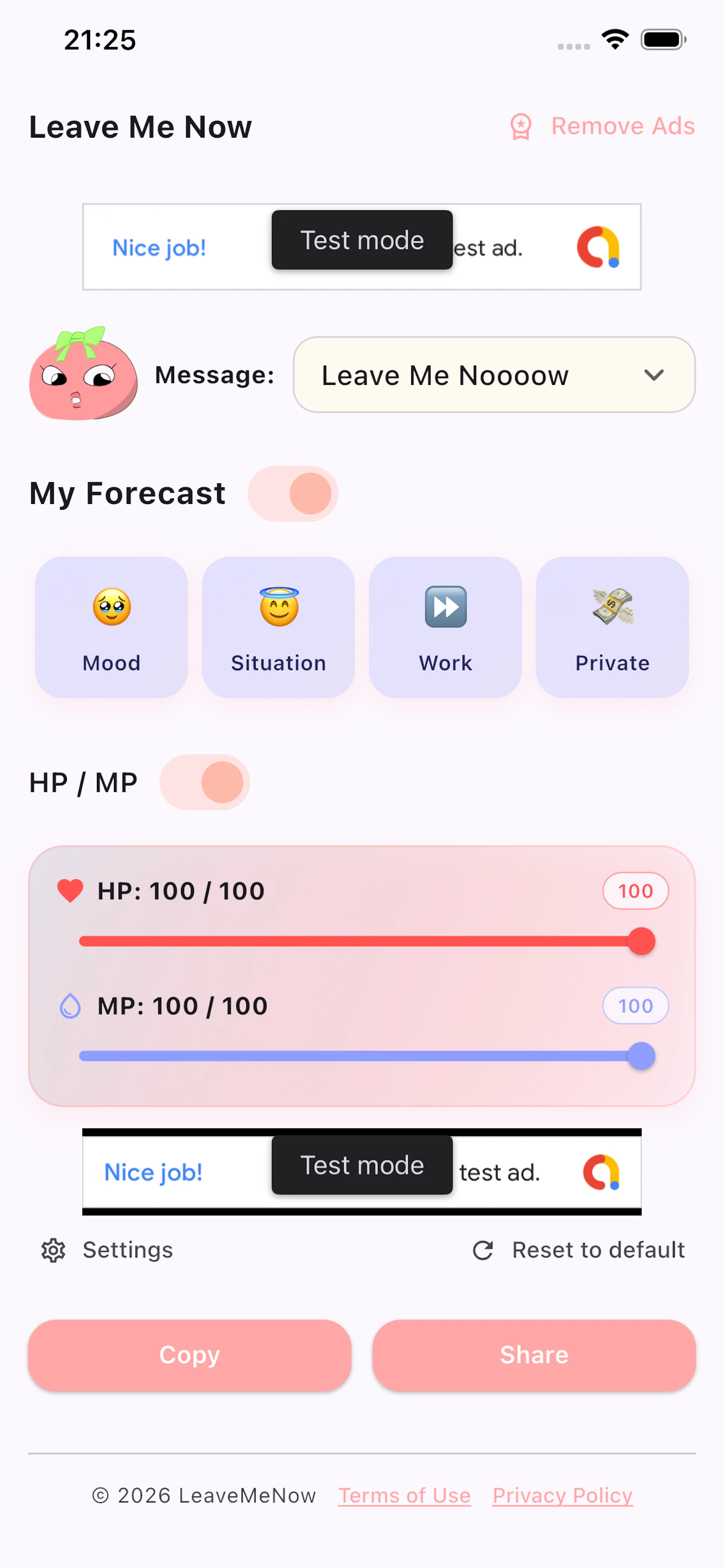 LeaveMeNow screenshot 1