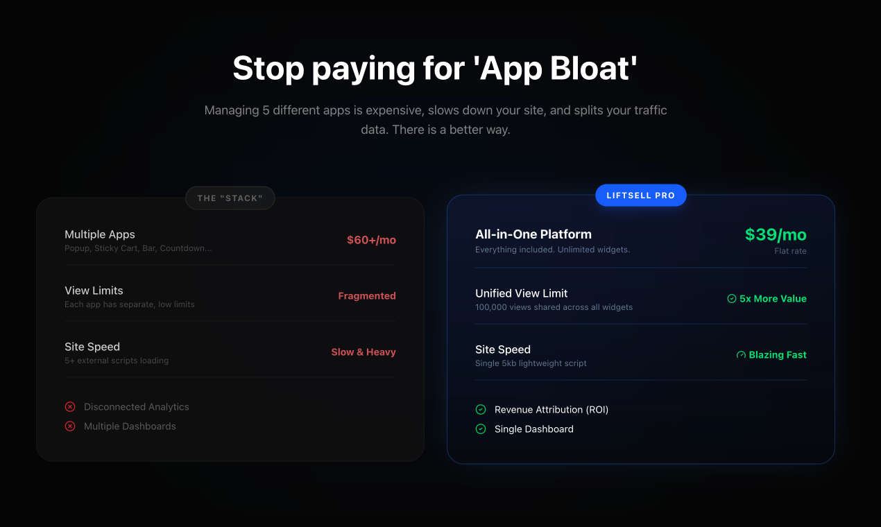 Liftsell - Screenshot 2 showing product features and functionality