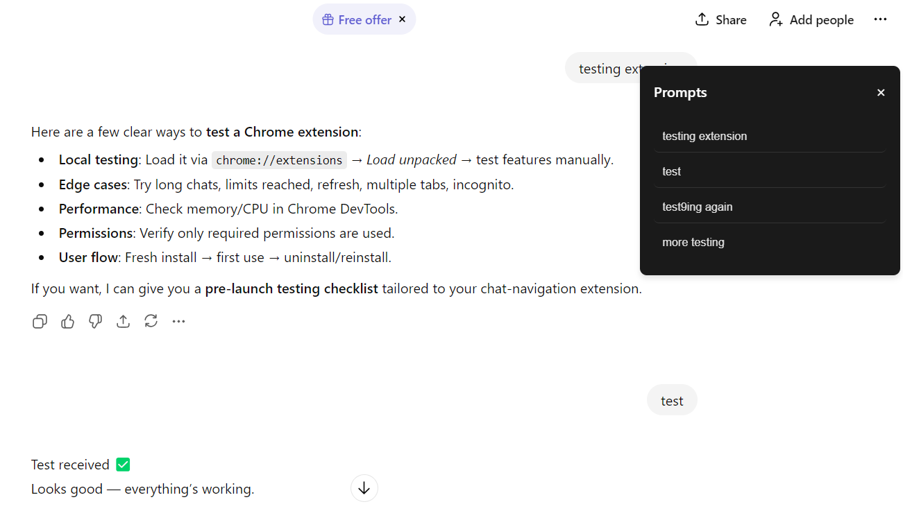 Chatgpt/gemini/claude chat export & Nav gallery image