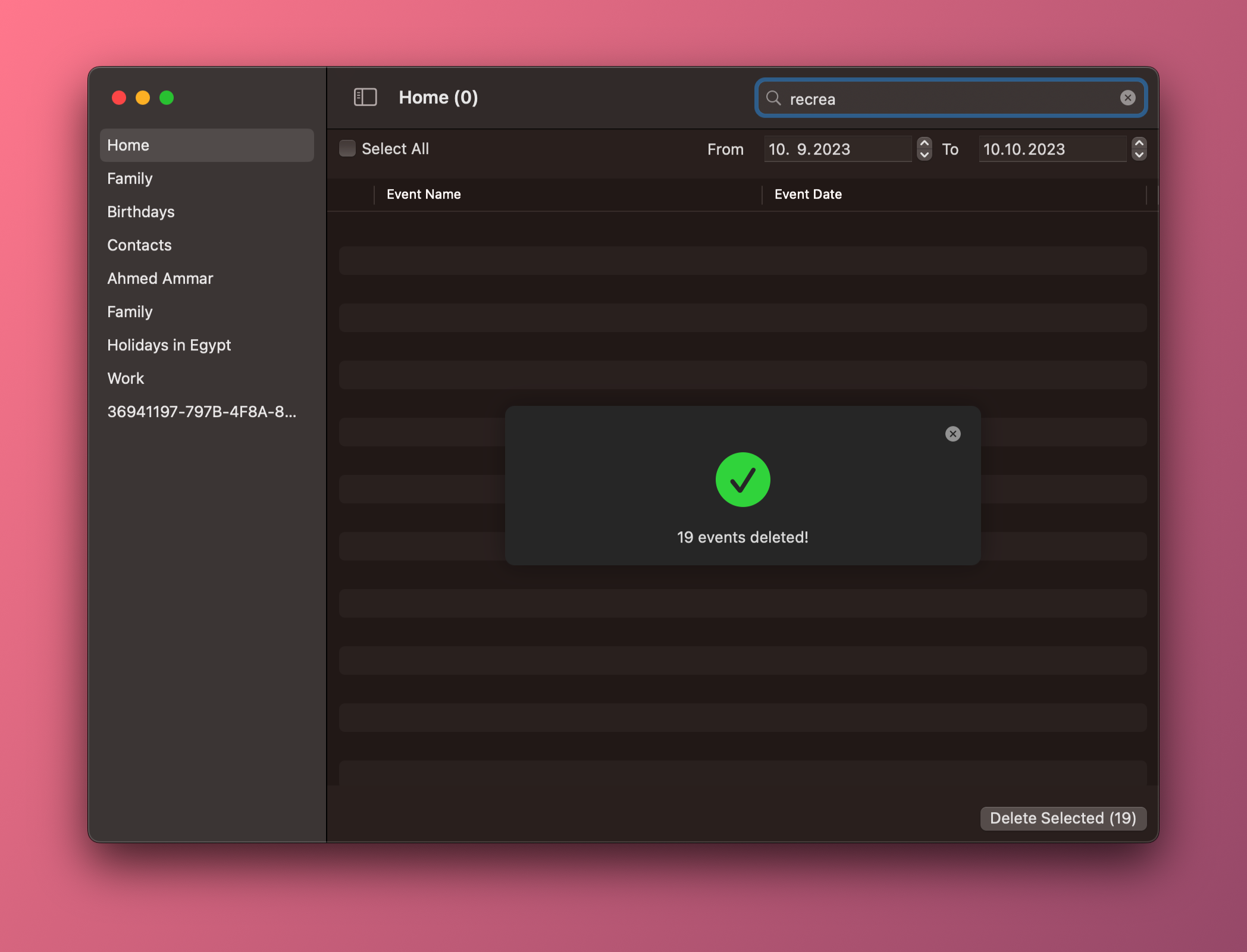 कैल्डेल - आसानी से अपने MacOS कैलेंडर को साफ करें मीडिया 5