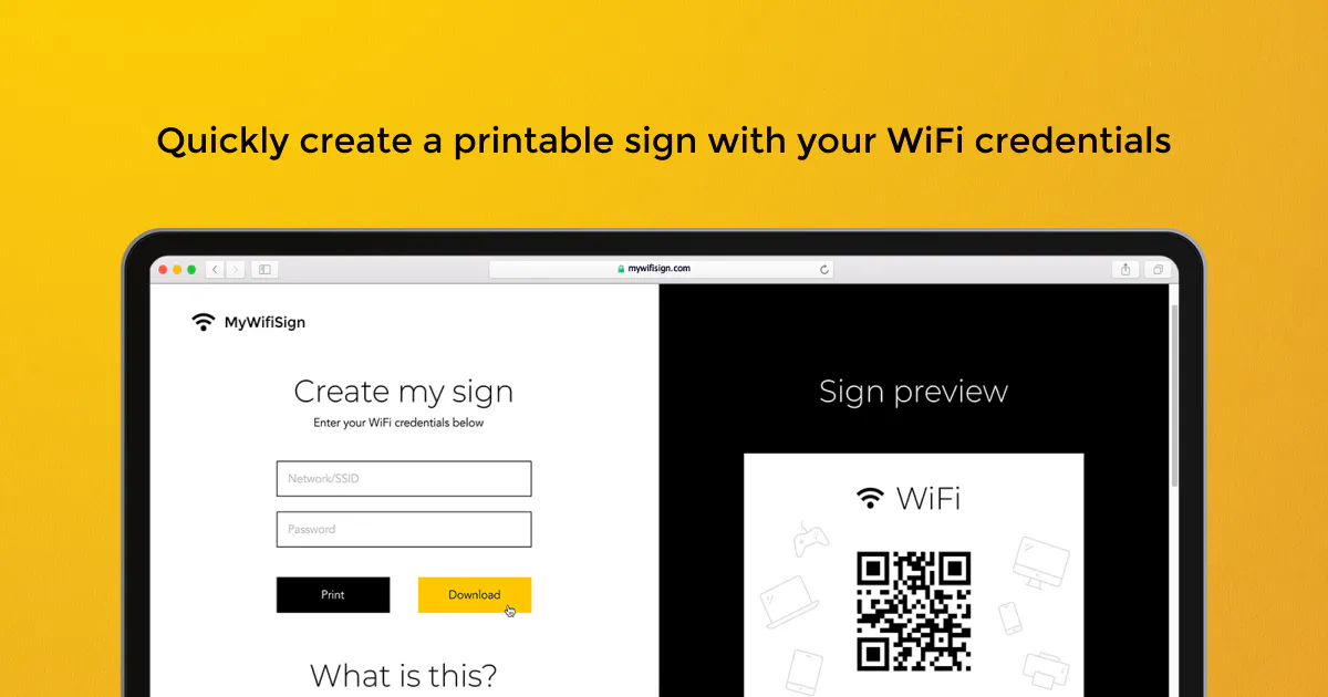My WiFi Sign: Quickly create a sign with your WiFi credentials ...