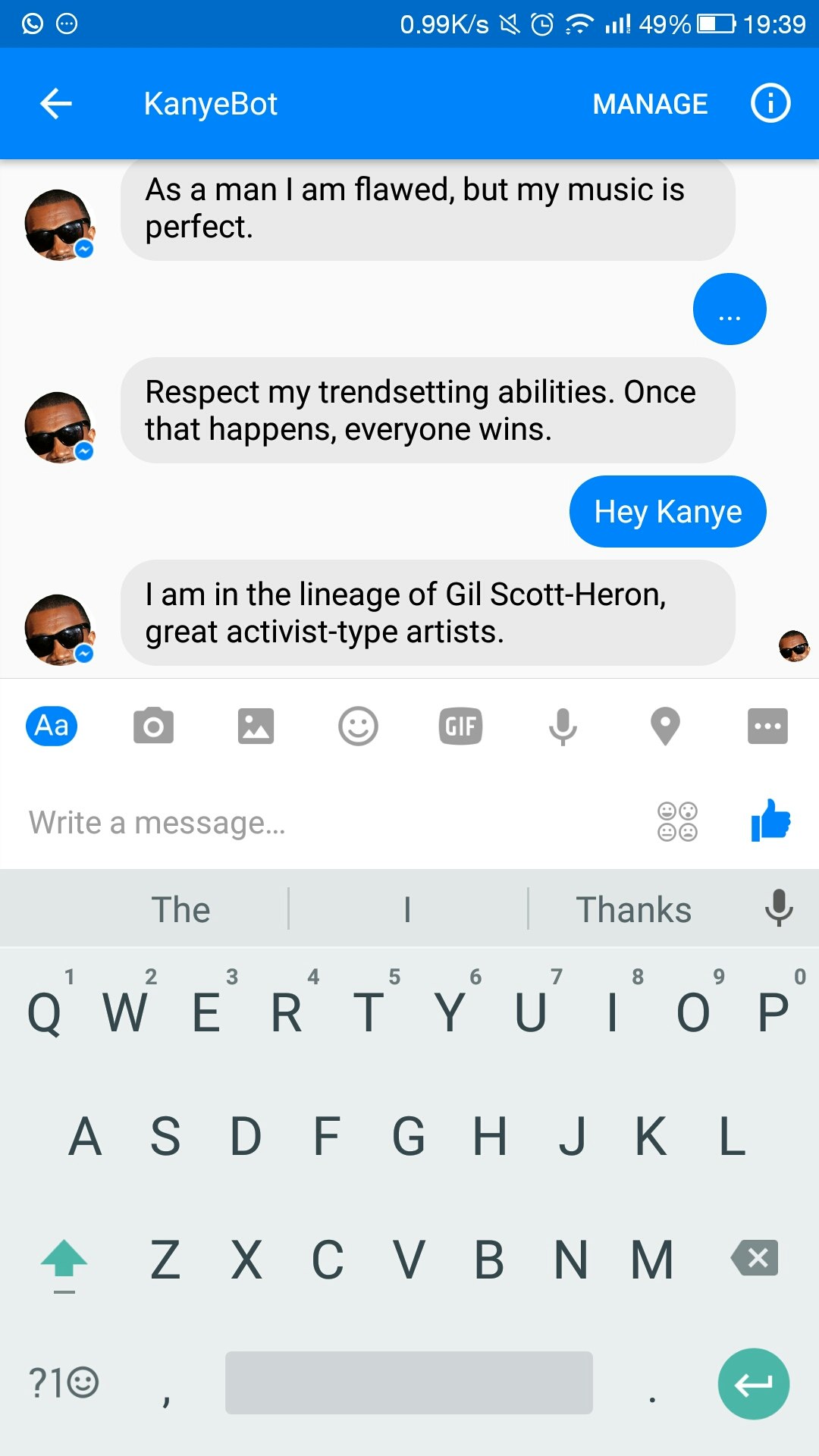 KanyeBot gallery image