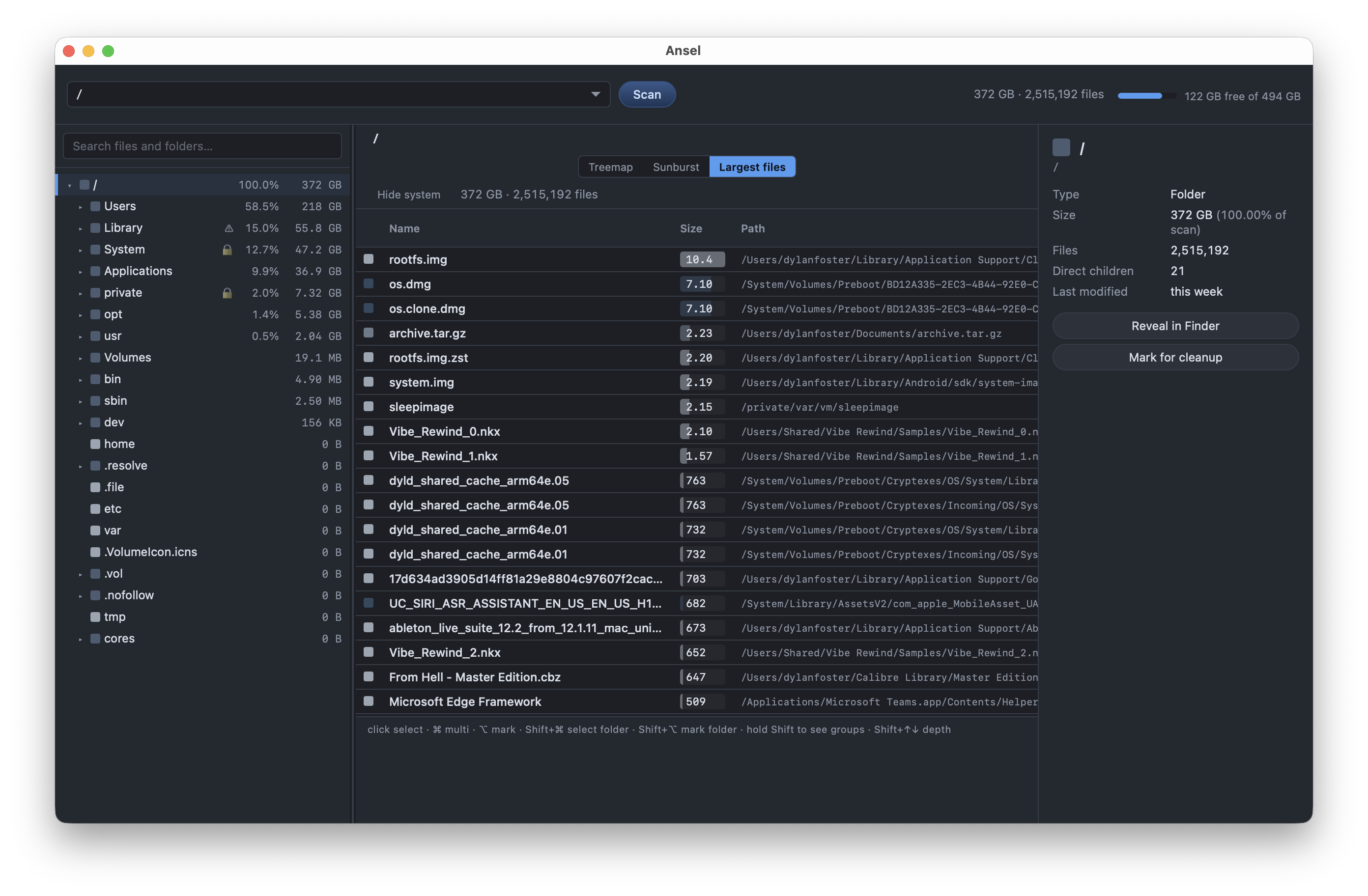 Ansel — Disk Usage Analyzer gallery image