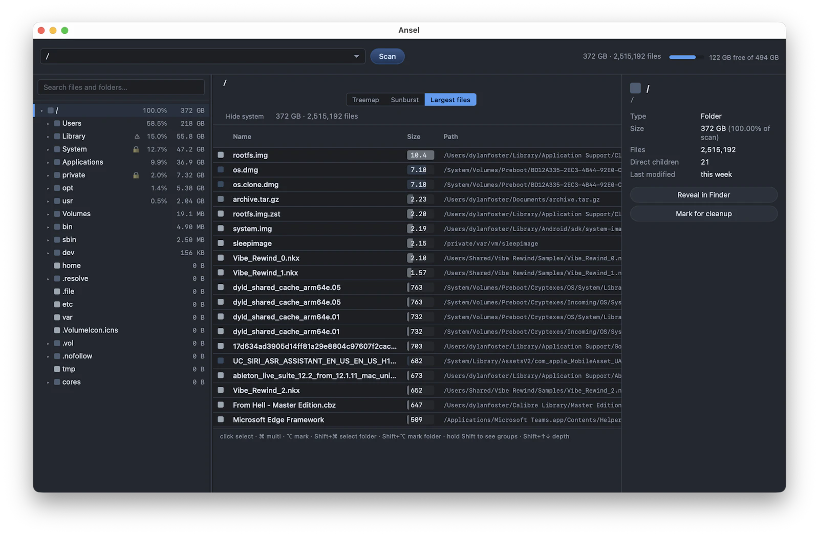 Ansel — Disk Usage Analyzer screenshot 2