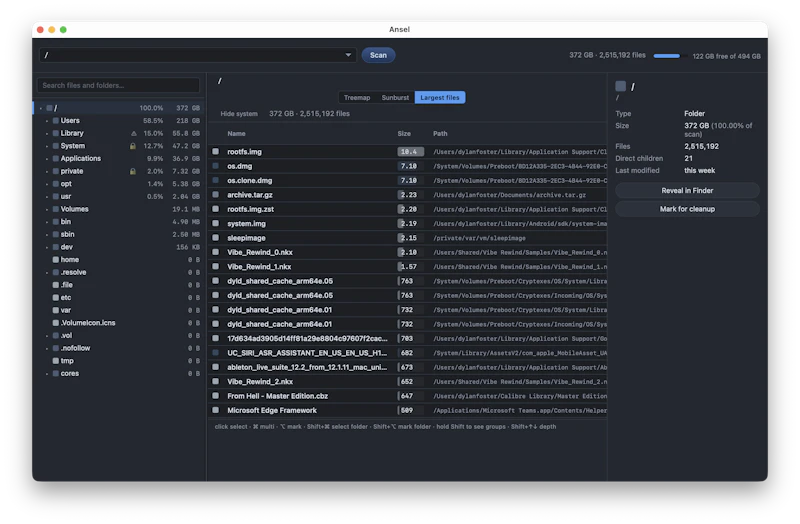 Ansel — Disk Usage Analyzer screenshot 2