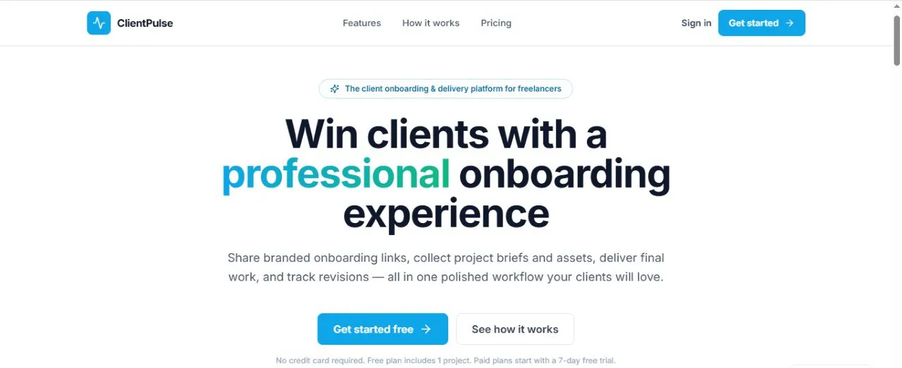 ClientPulse - Freelance Onboarding. gallery image