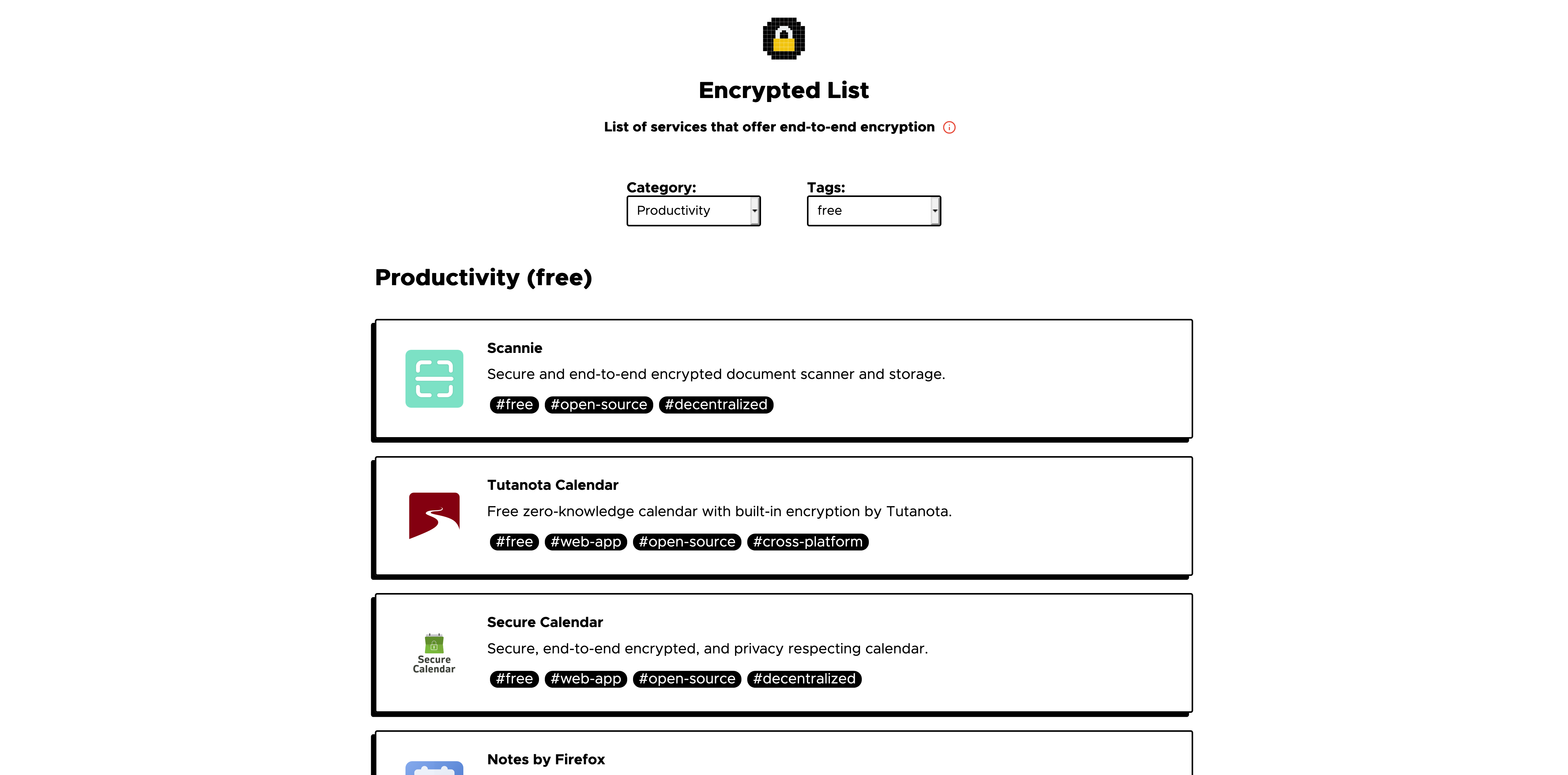 Encrypted List gallery image