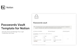 Passwords Vault Template for Notion media 2