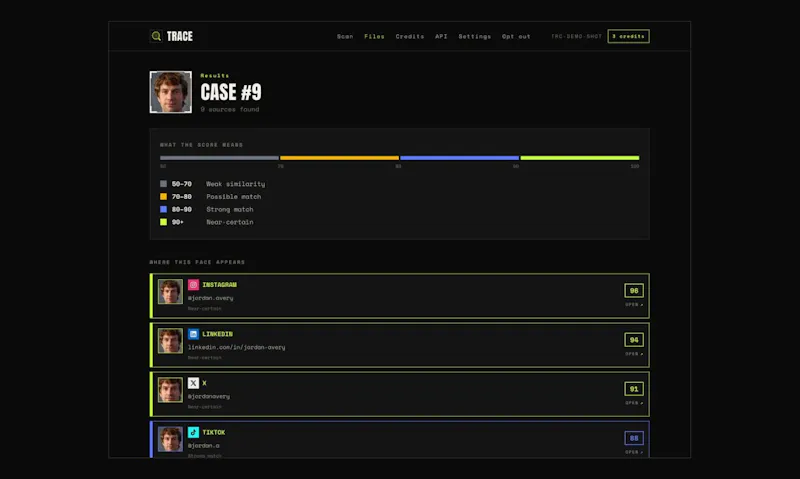 Trace AI Face Scan screenshot 1