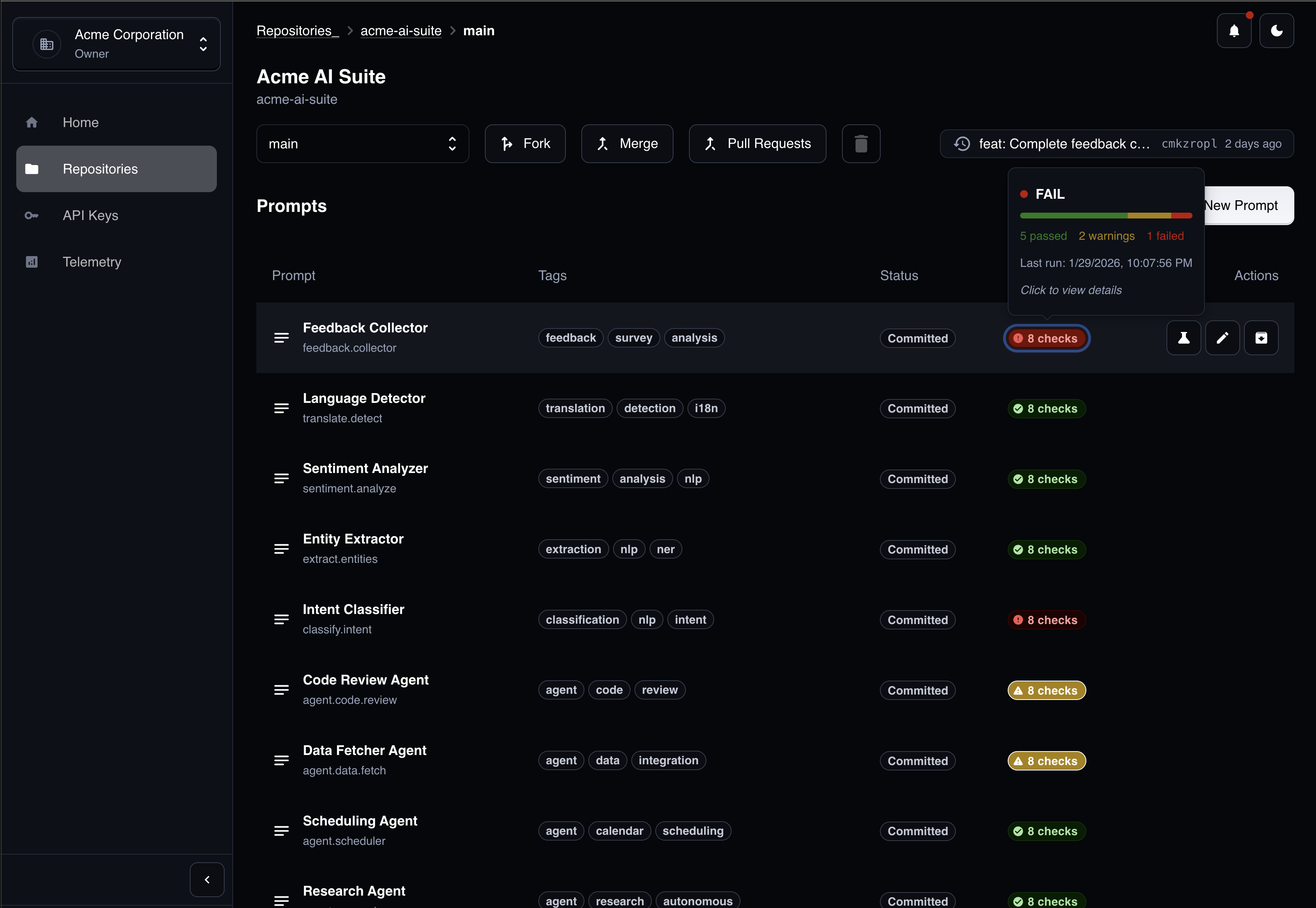 PromptPlane - PromptOps Platform - Screenshot 2 showing product features and functionality