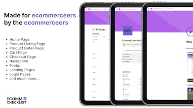 EcommChecklist Notion Template gallery image
