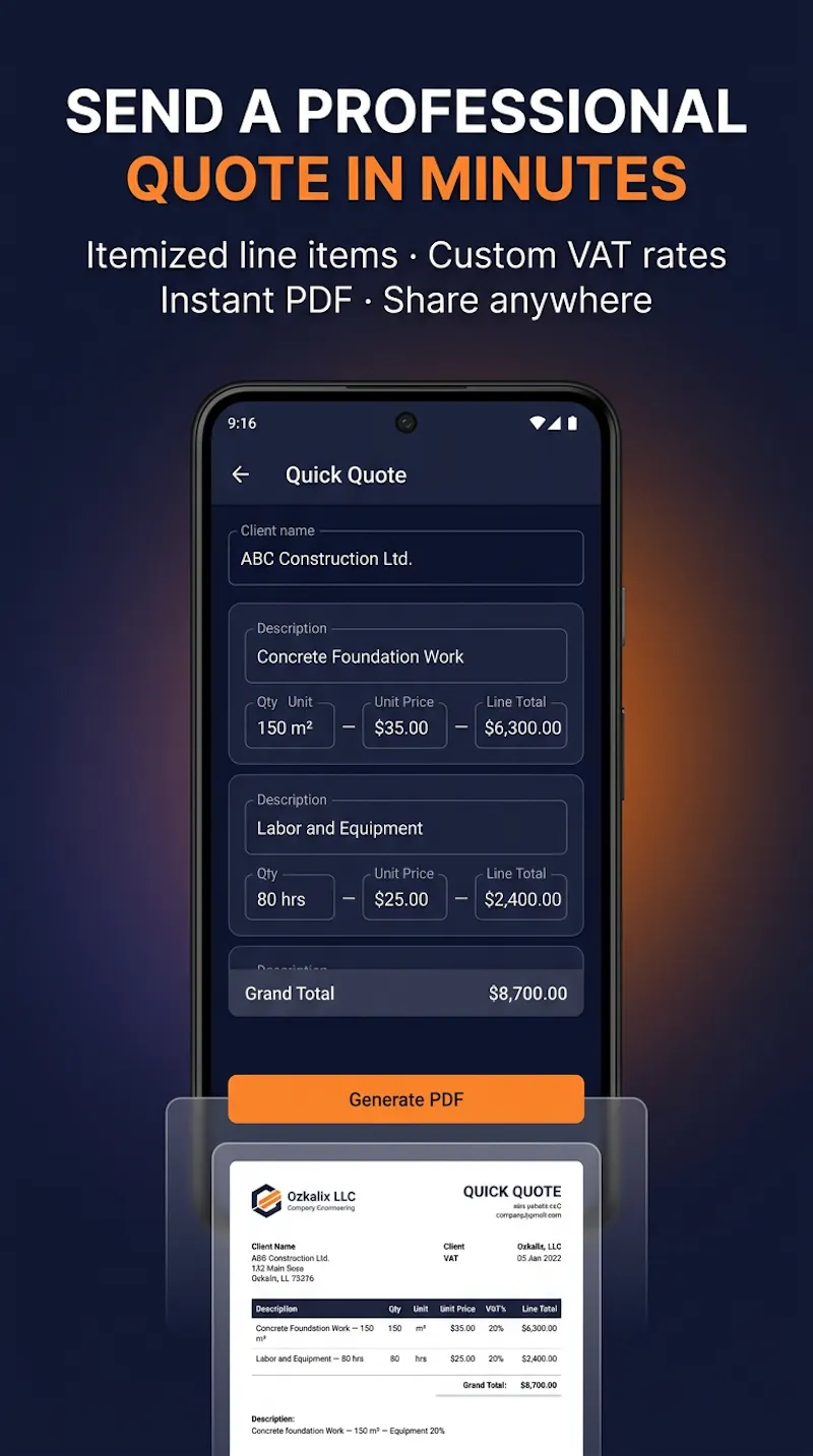WorkKeeper: Field Report & PDF screenshot 7