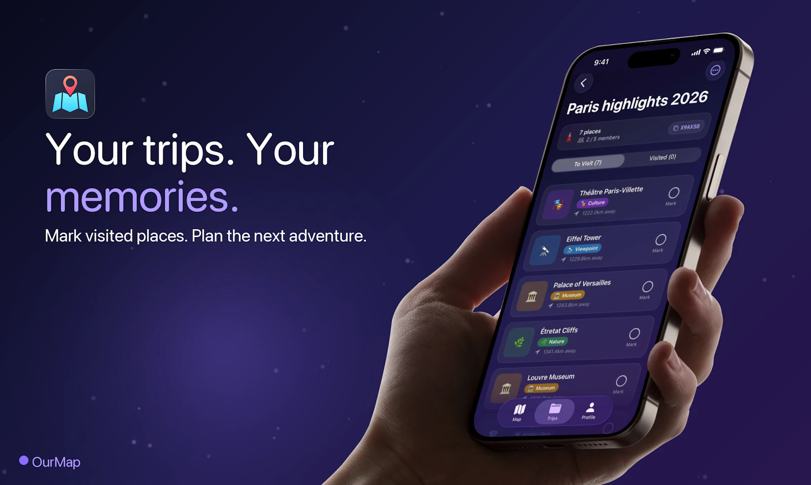 OurMap: Trip Planner & Places screenshot 5