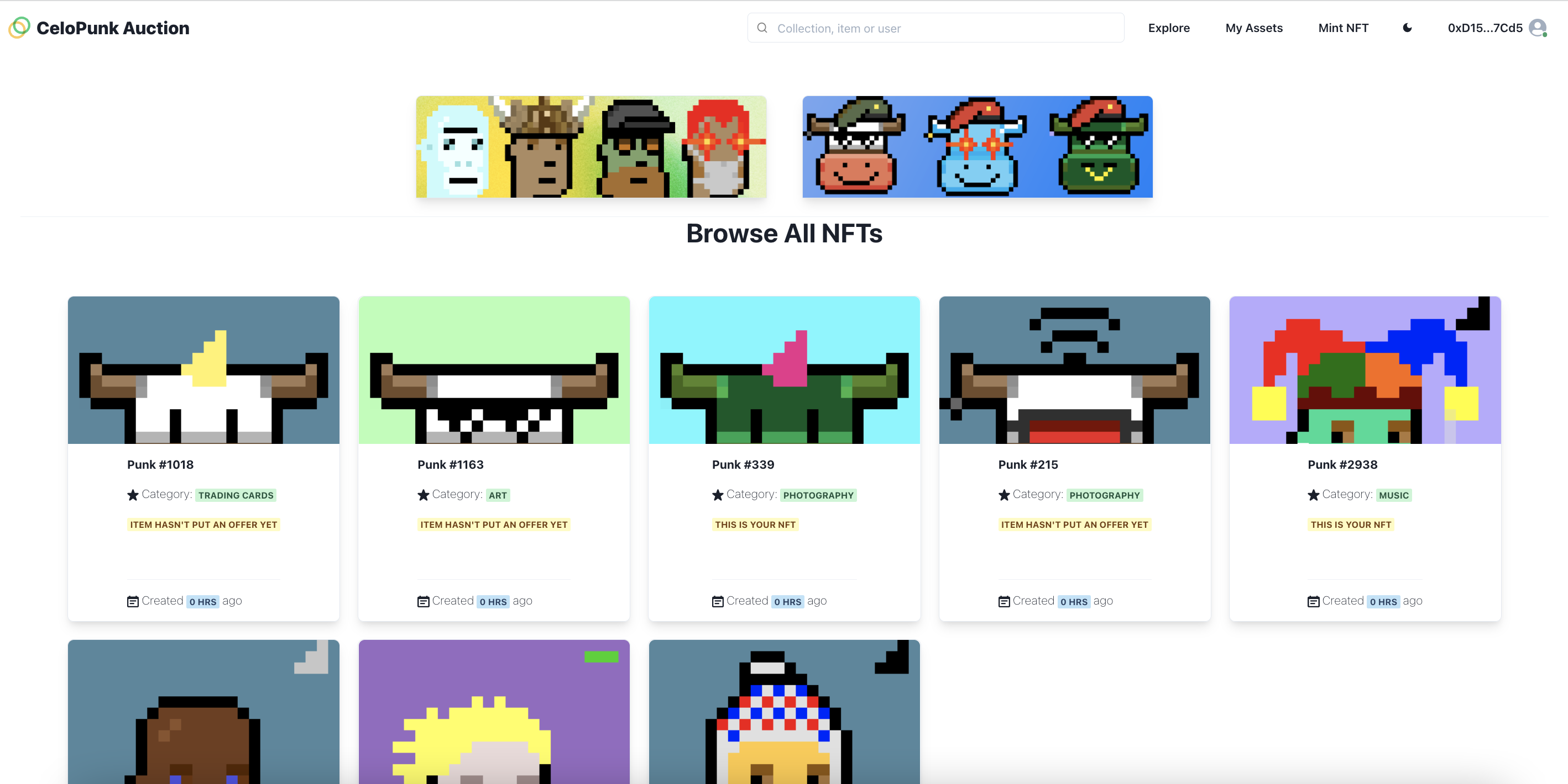 CryptoPunk auction gallery image