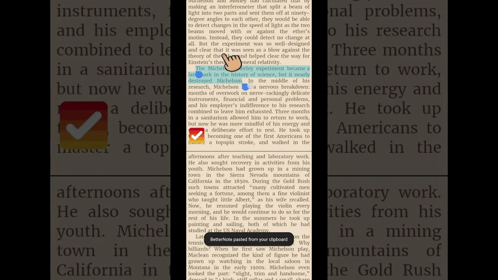 BetterNote - copy paste notes taking app screenshot 1 (video preview)