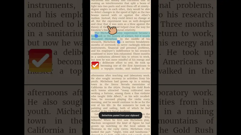 BetterNote - copy paste notes taking app screenshot 1 (video preview)