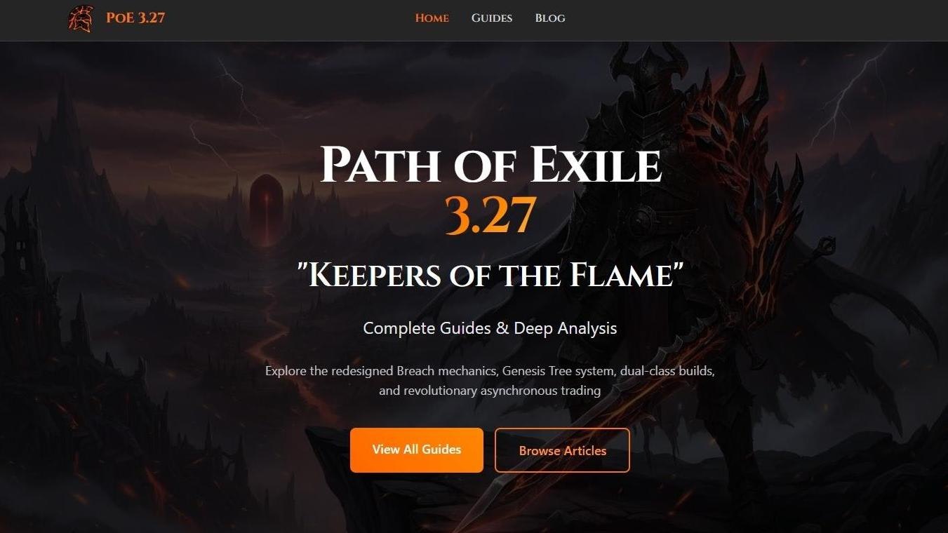 PoE 3.27 "Keepers of the Flame" - Main screenshot showing features and interface