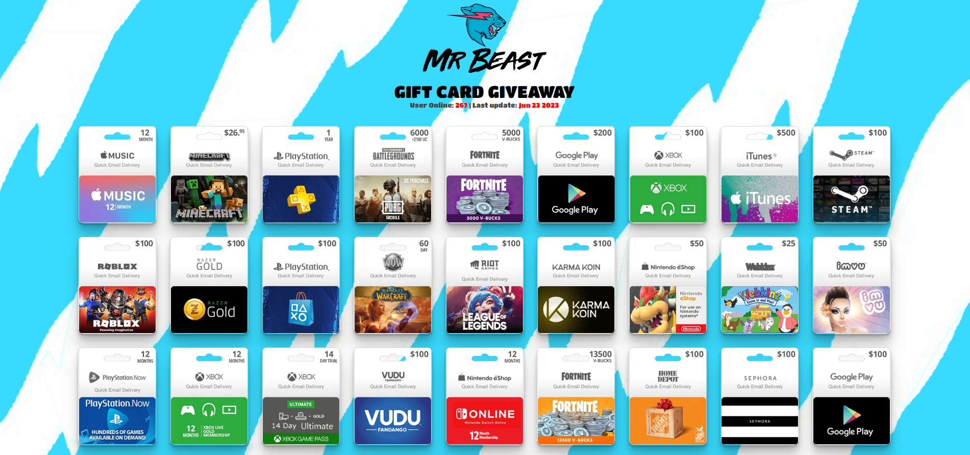gift card mrbeast gallery image
