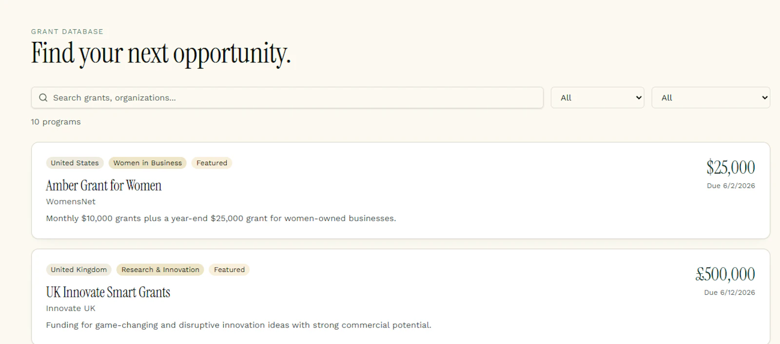 GrantVault  Where funding finds founders screenshot 2
