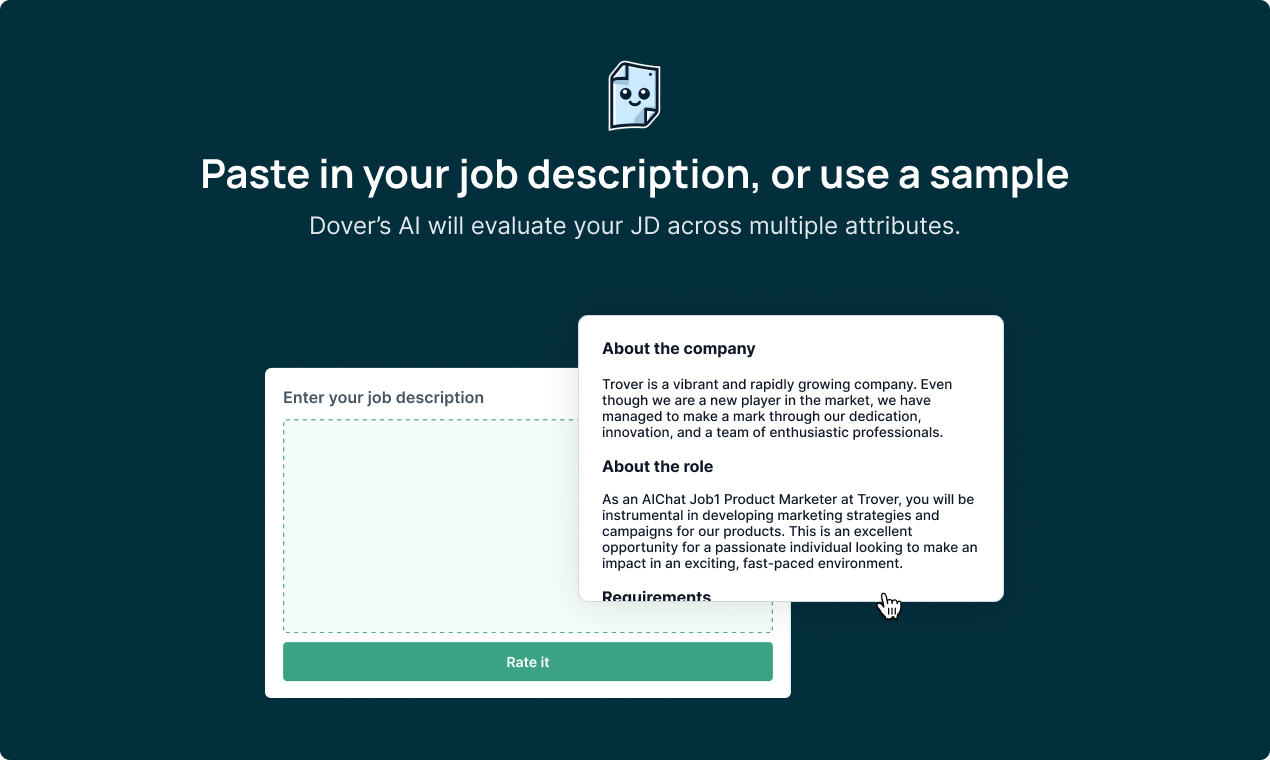 ratemyjd-by-dover - Improve your job description with AI powered tips