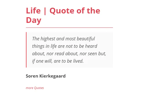Quote of the Day for Wordpress