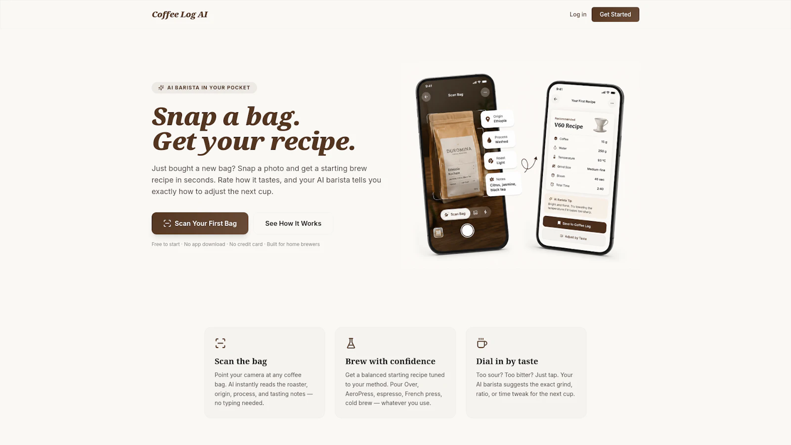 Coffee Log AI Beta Launch screenshot 1